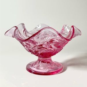 Vintage Fenton strawberry dish.